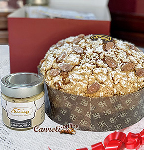 Panettone artigianale con crema alle mandorle